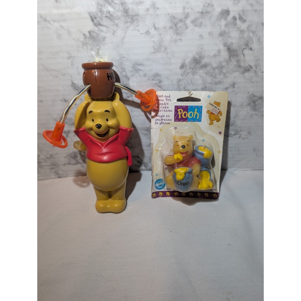 Vintage Winnie the Pooh Light Up Flying Bumble Bee Toy WORKS + Candle